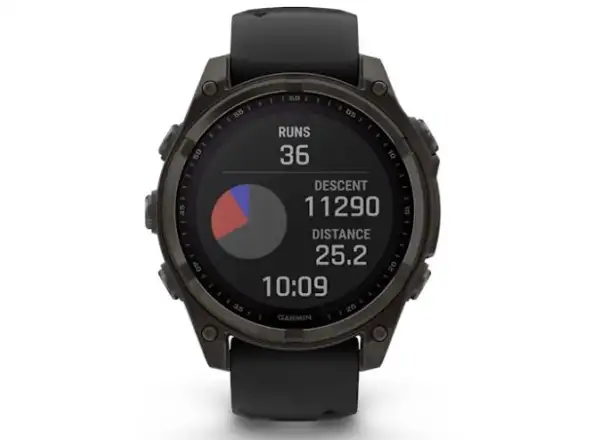 Garmin fenix 8 - 47 mm Solar Sapphire inteligentné hodinky Carbon Gray DLC Titanium Black/Gray