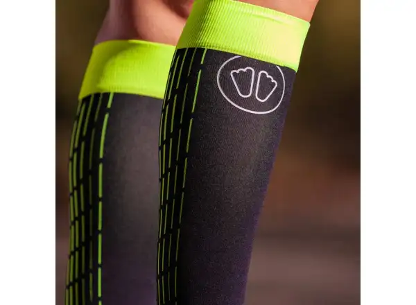 Sidas Ultralight Run Calf kompresné lýtkové návleky čierno-žltá