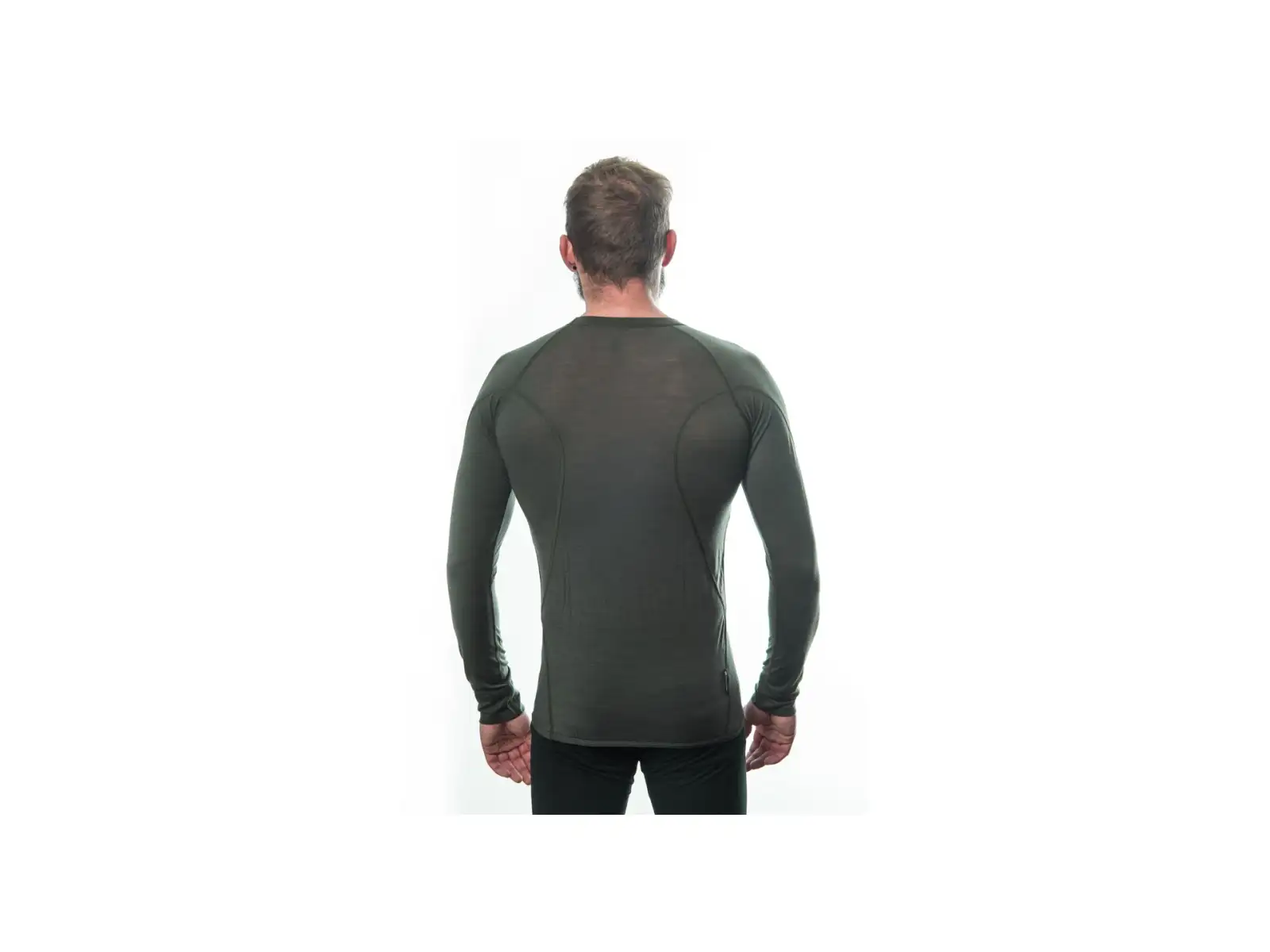 Sensor Merino Air pánske tričko dlhý rukáv Olive Green