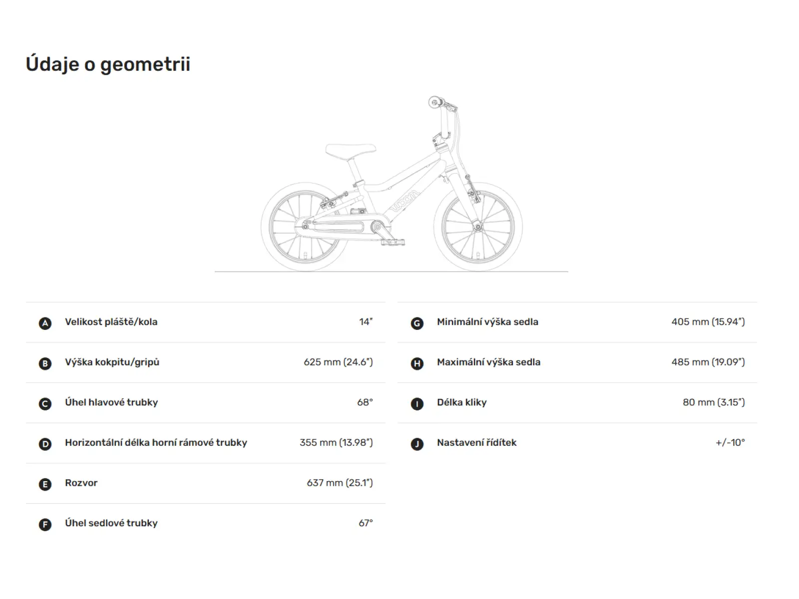Woom GO 2 Red 14 detský bicykel