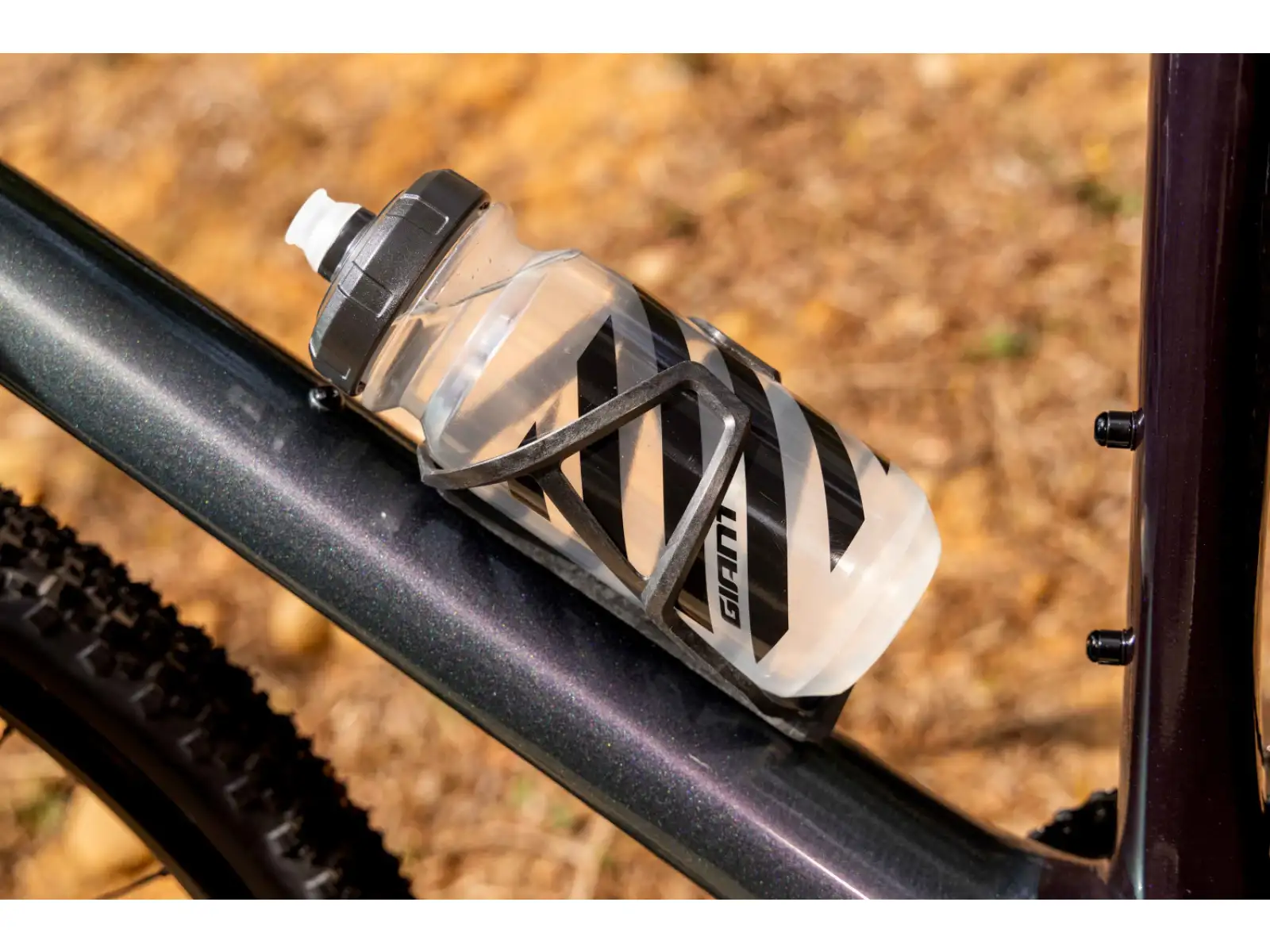 Giant Airway Elite Matt košík na fľašu Black/Gloss silver