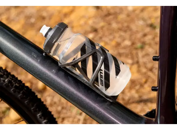 Giant Airway Elite Matt košík na fľašu Black/Gloss silver