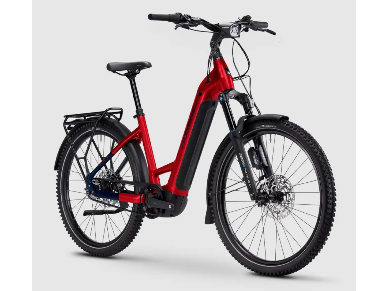 Haibike TREKKING 9 ABS 800 Wh nízkonástupový elektrobicykel dynamite red/blue
