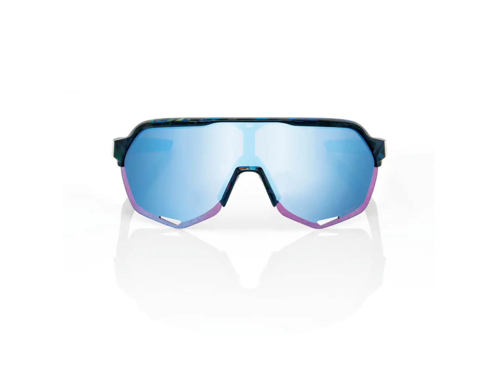 100% S2 HiPER cyklistické okuliare Black Holographic/Blue Multilayer Mirror Lens