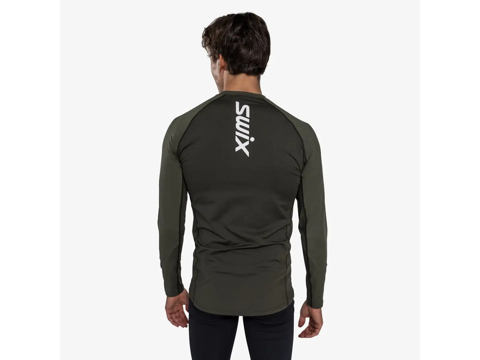 Swix RaceX Dry pánske tričko s dlhým rukávom Bright White/Olive