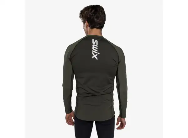 Swix RaceX Dry pánske tričko s dlhým rukávom Bright White/Olive