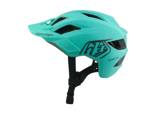 Troy Lee Designs Youth Flowline MIPS detská prilba Point Charcoal/Real Teal