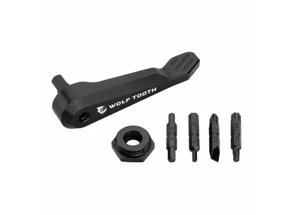 Multifunkčný kľúč Wolf Tooth Axle Handle 10 funkcií čierny