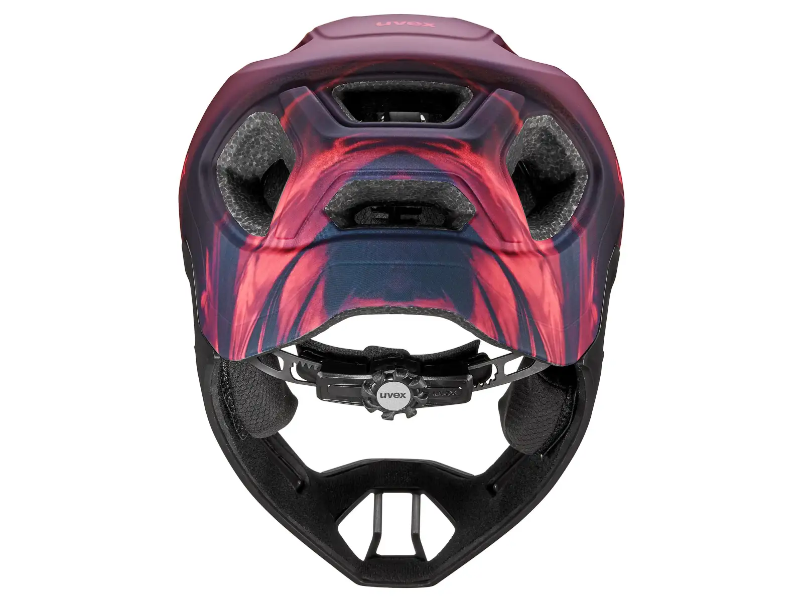 Uvex React JR Fullface MTB prilba Cranberry matt