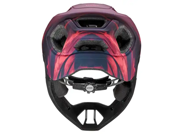 Uvex React JR Fullface MTB prilba Cranberry matt