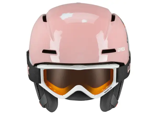 Uvex Viti set lyžiarska prilba a okuliare pink penguin