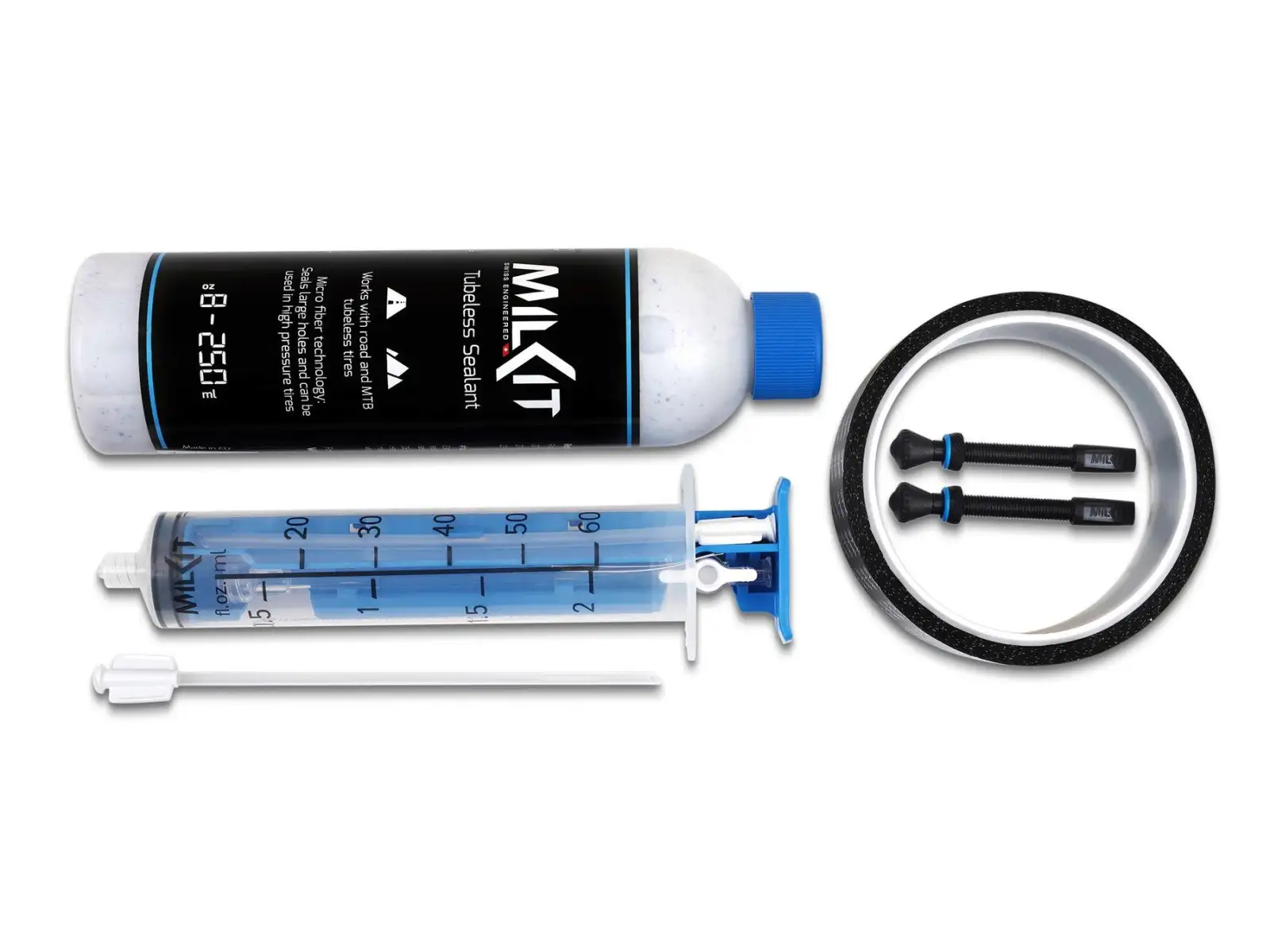 milKit konverzná súprava pre bezdušové plášte ventil 45 mm páska 32 mm
