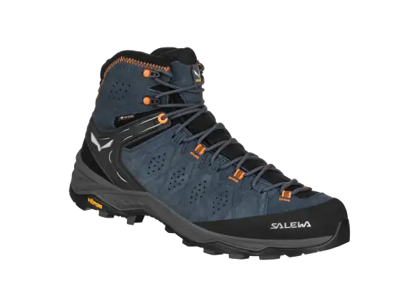 Salewa Alp Trainer 2 Mid Gore-Tex pánske topánky Dark Denim/Fluo Orange