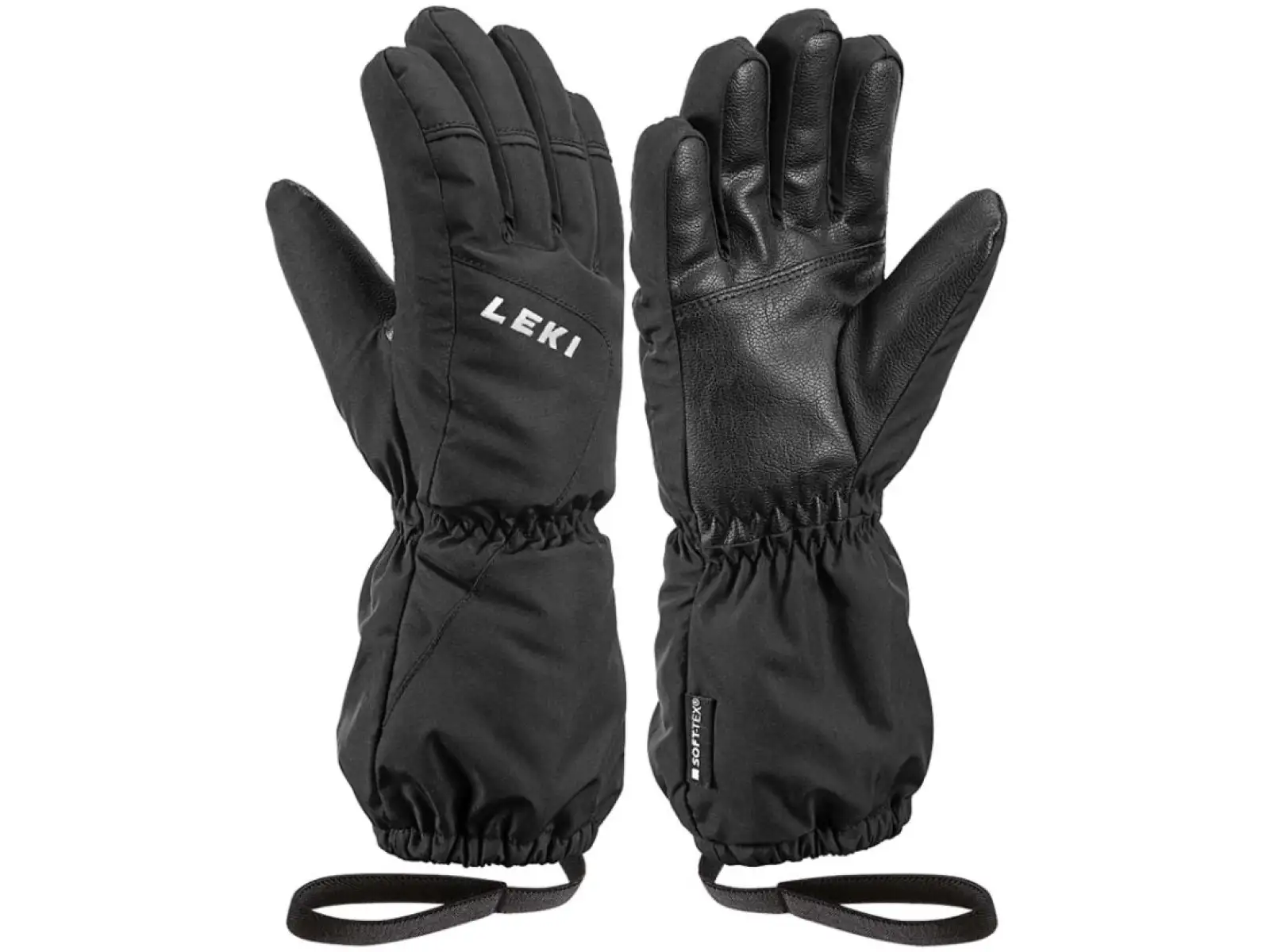 Leki Nevio Junior detské zjazdové rukavice Black