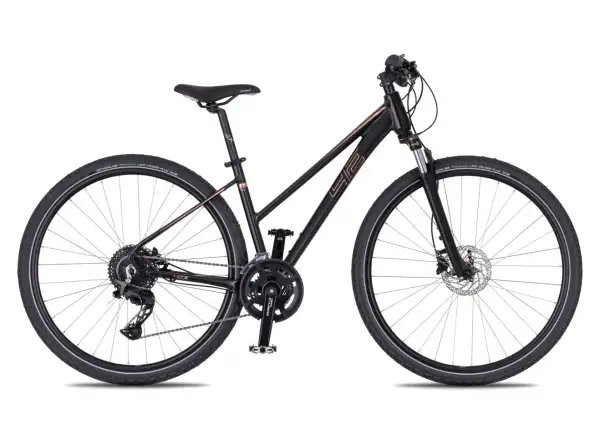 4Ever Pulse Disc trekingový bicykel matt black / rose gold