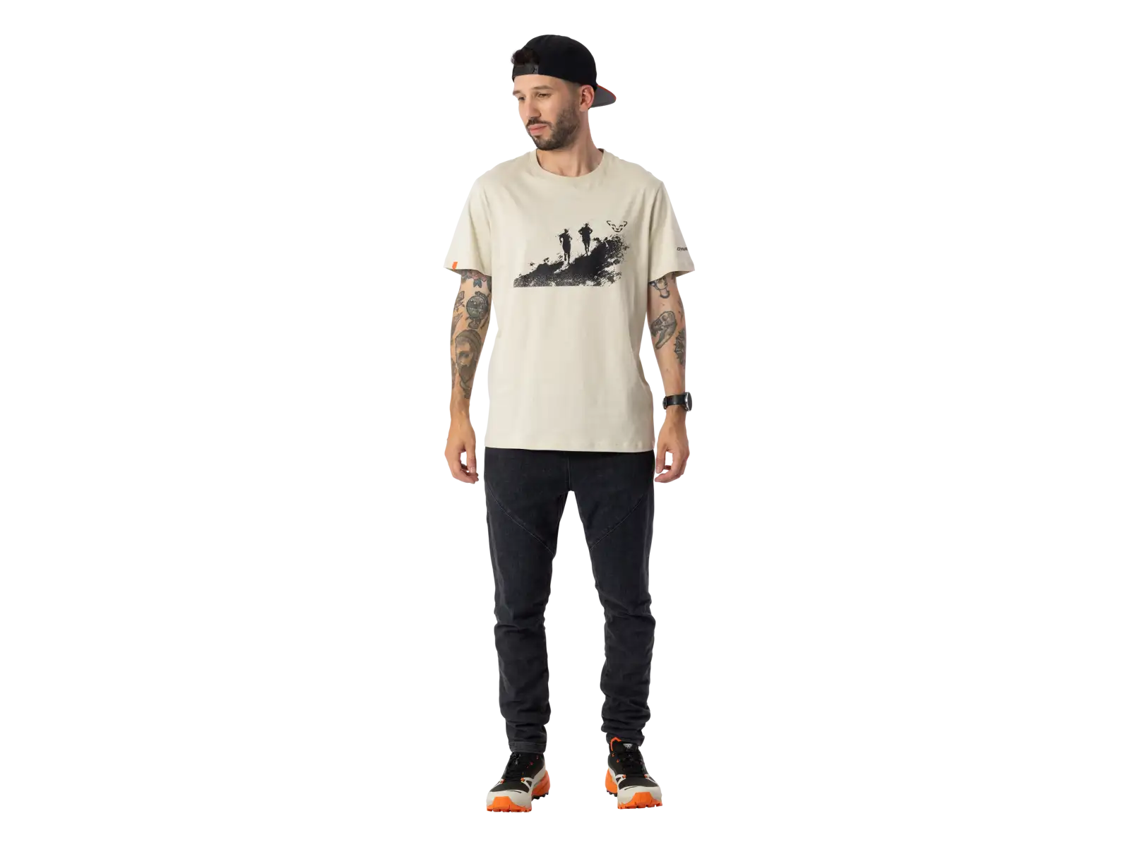 Dynafit Graphic Cotton pánske tričko krátky rukáv Overcast/Runners