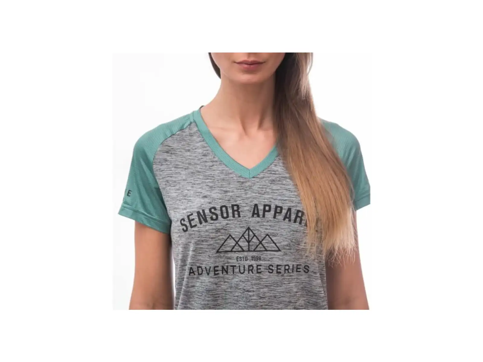 Sensor Charger dámsky dres s krátkym rukávom sivá/Mint