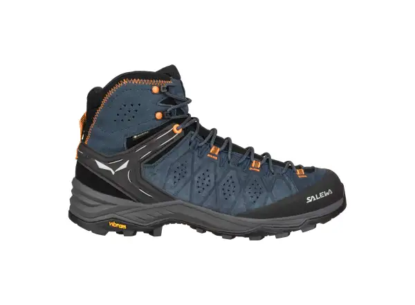 Salewa Alp Trainer 2 Mid Gore-Tex pánske topánky Dark Denim/Fluo Orange