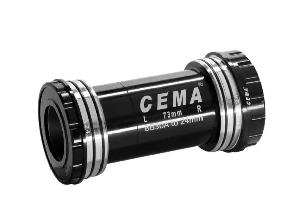 Cema BB30A-asymetrický Interlock 24 mm oska stredové zloženie Steel čierna