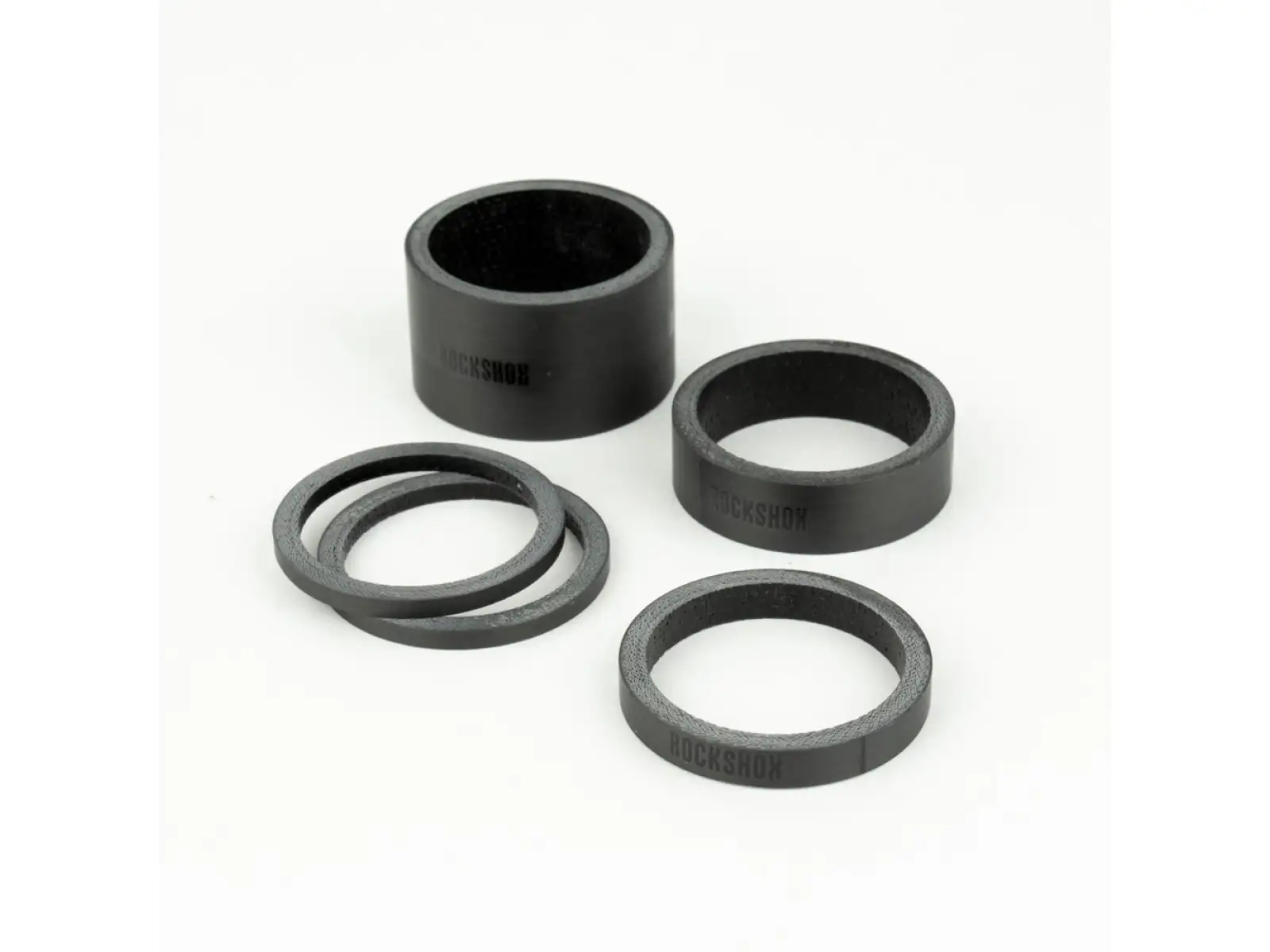 Rock Shox Headset Spacer Set sada karbónových podložiek pod predstavec Gloss Black Logo