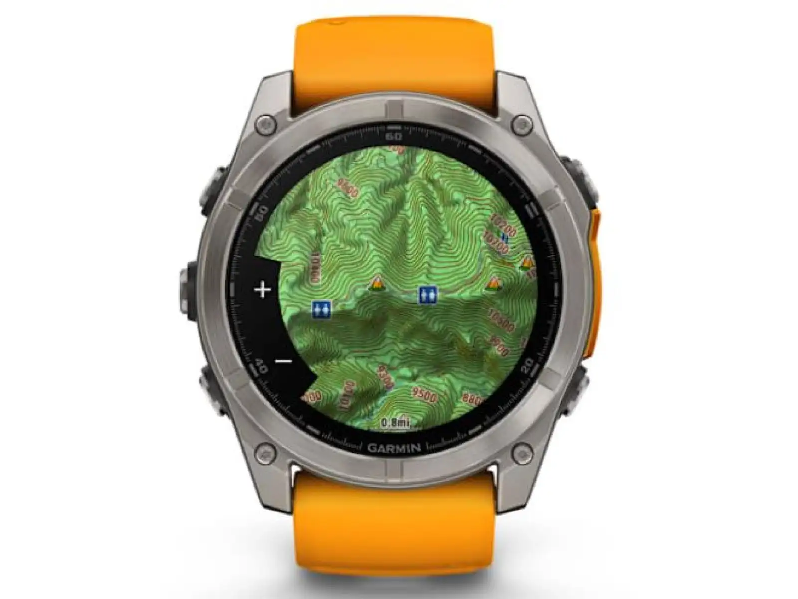 Garmin fenix 8 - 51 mm AMOLED Sapphire inteligentné hodinky Titanium Orange/Graphite