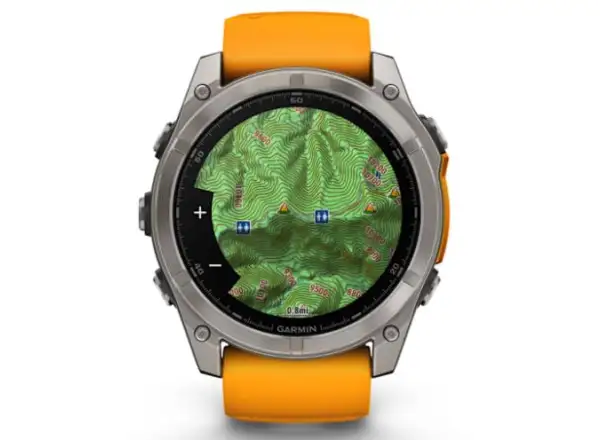 Garmin fenix 8 - 51 mm AMOLED Sapphire inteligentné hodinky Titanium Orange/Graphite