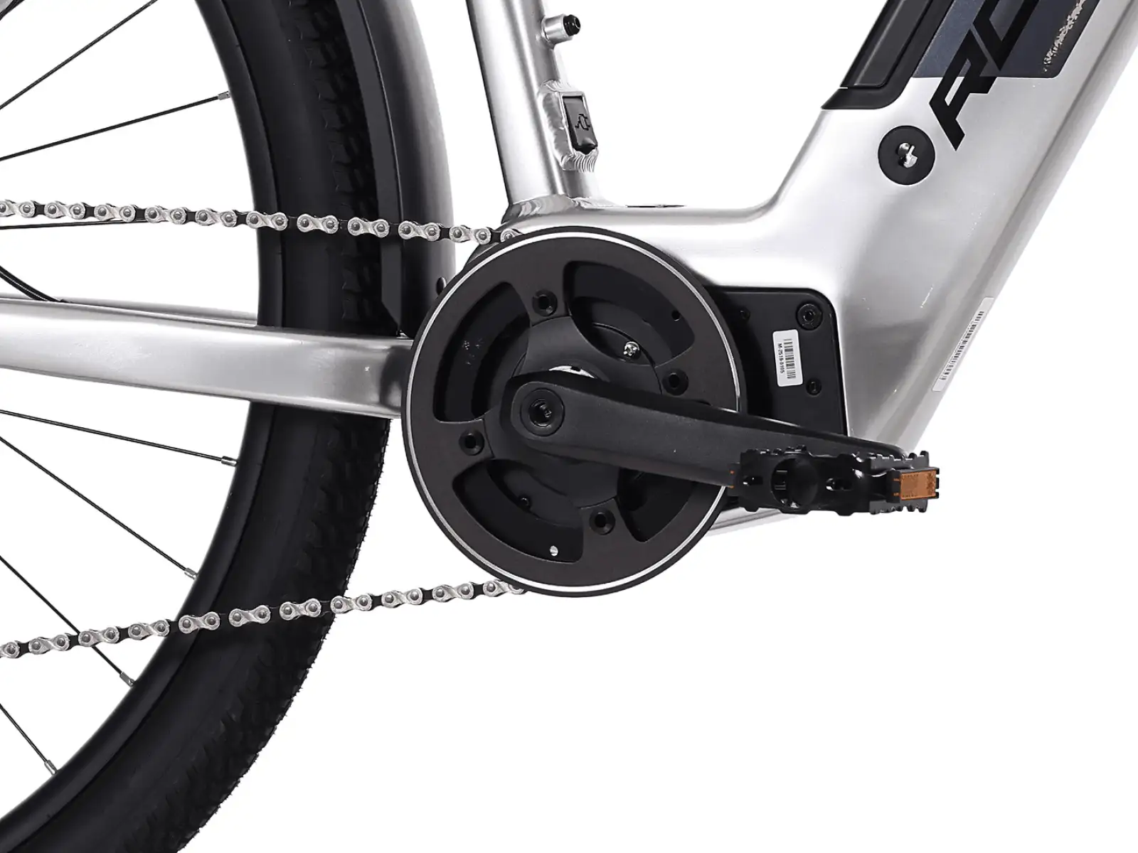 Rock Machine eSTORM 70 TOUR horský elektrobicykel Gloss Silver/Black/Grey