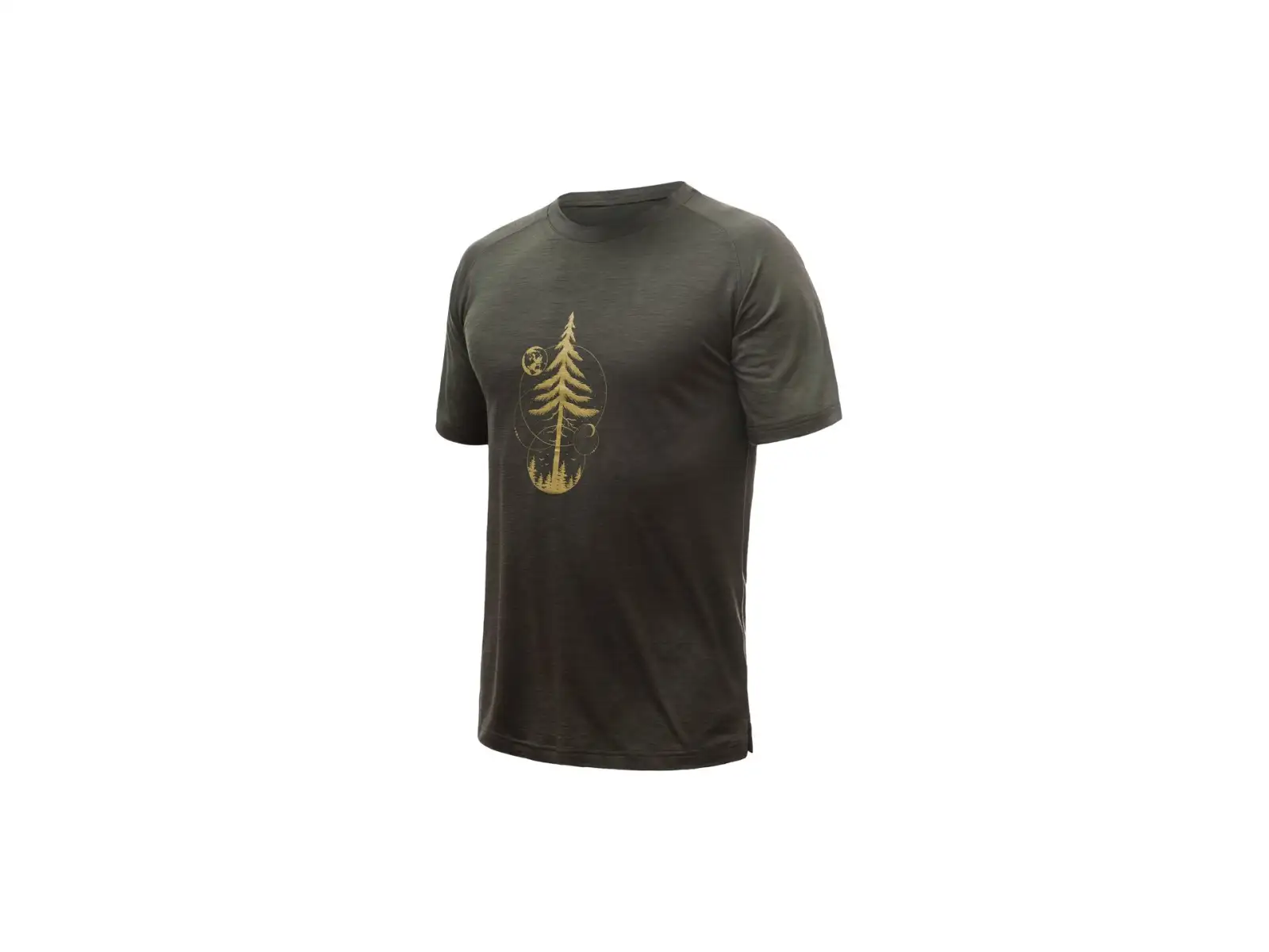 Sensor Merino Air Earth pánske tričko krátky rukáv Olive Green