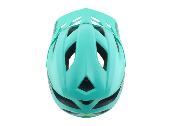 Troy Lee Designs Youth Flowline MIPS detská prilba Point Charcoal/Real Teal