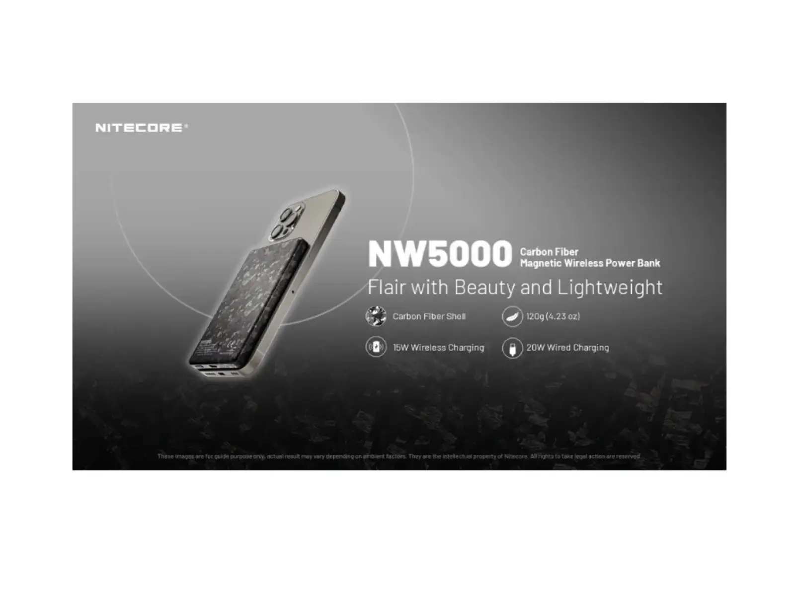 Nitecore NW5000 powerbanka s bezdrôtovým nabíjaním
