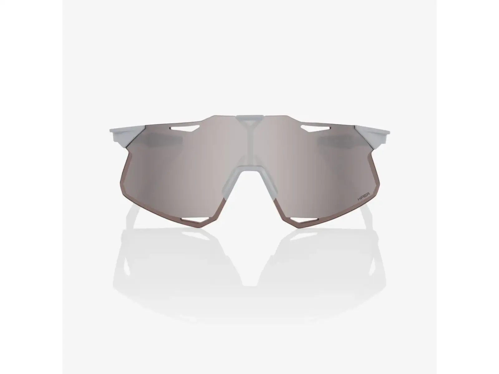 100% Hypercraft okuliare Matte Stone Grey/HiPER Silver Mirror