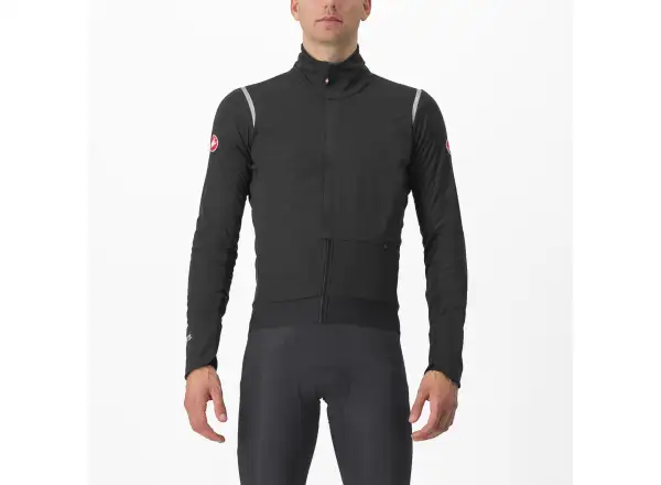 Pánska bunda Castelli Alpha Doppio RoS Light Black/Silver Reflex/Dark Gray