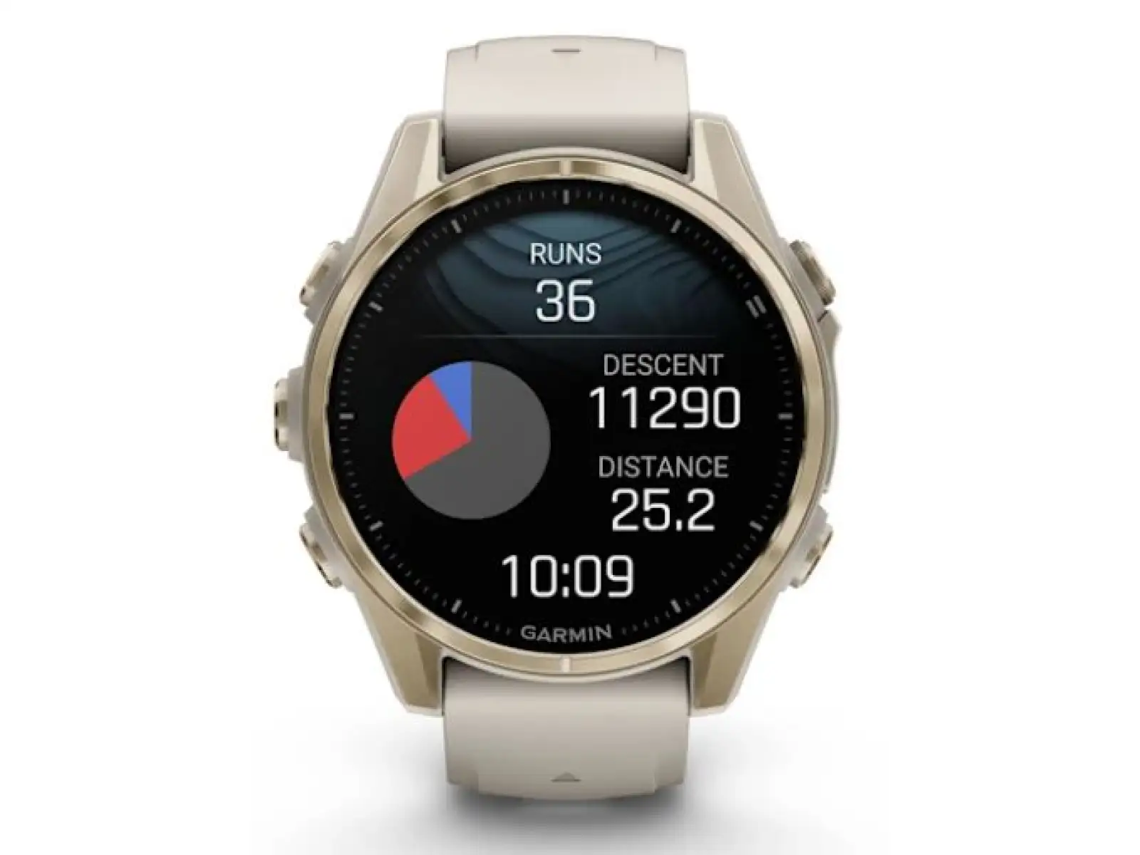 Garmin fenix 8 - 43 mm AMOLED Sapphire inteligentné hodinky Soft Gold Fog grey