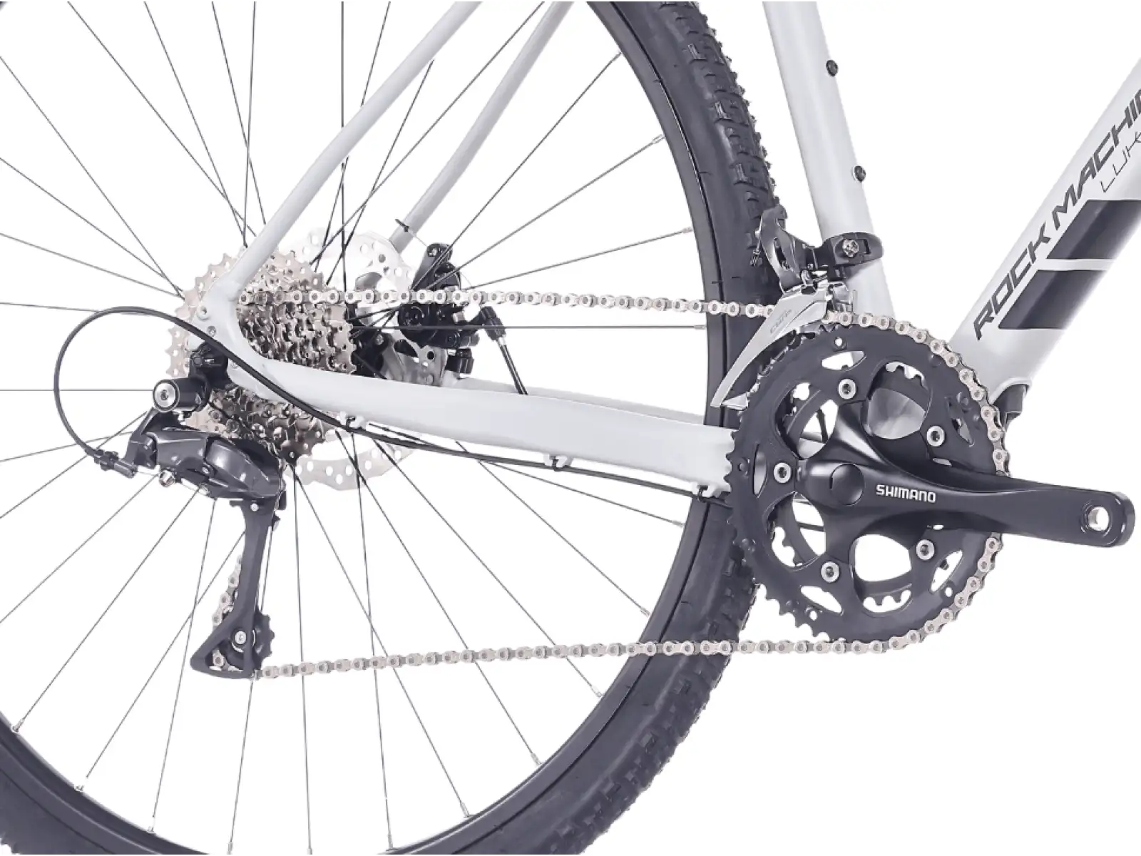Rock Machine Lukk 20 Flat Bar gravel bicykel Matte Limerock Grey