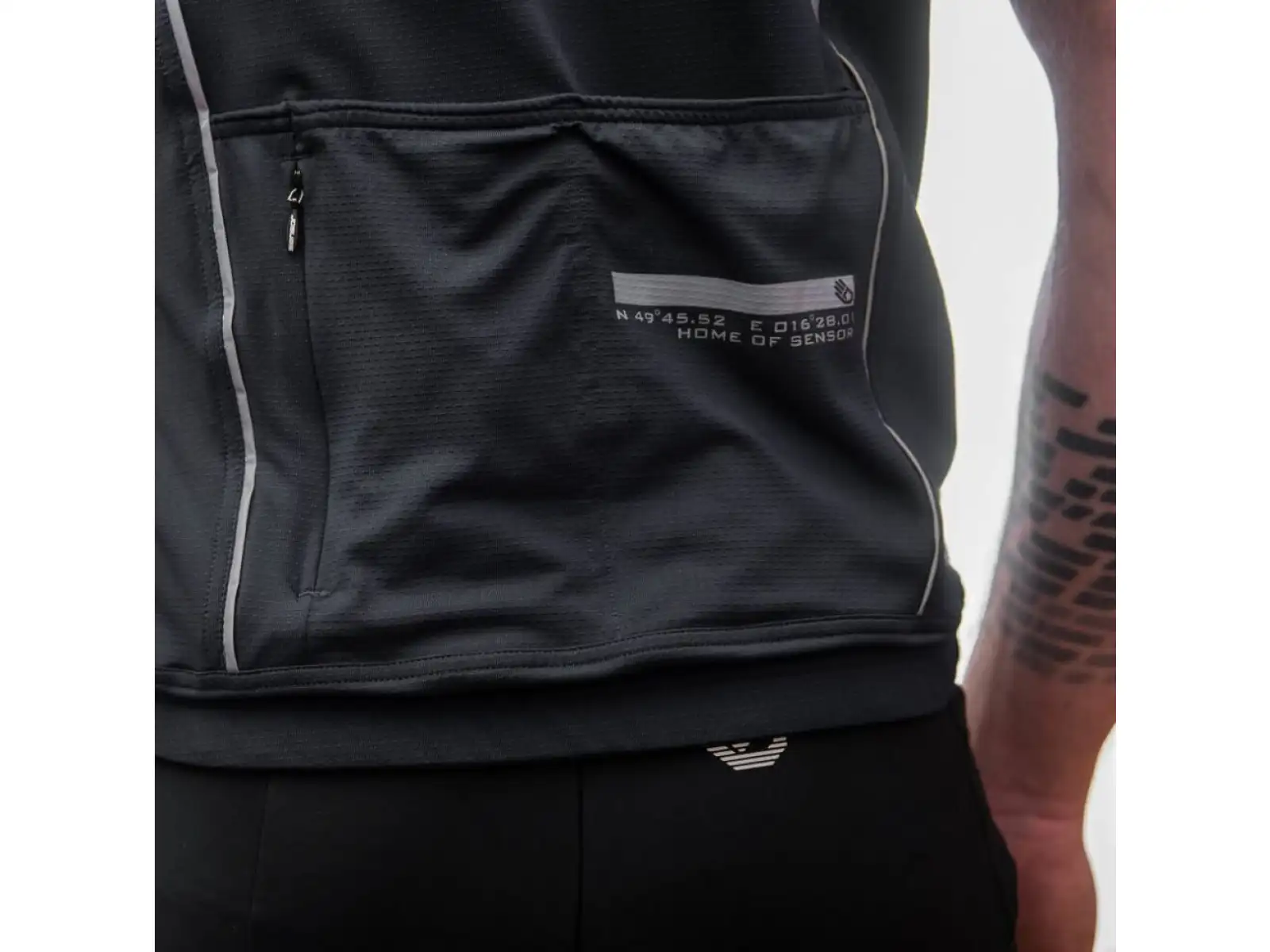 Sensor Cyklo Motion pánsky dres krátky rukáv čierna/sivá