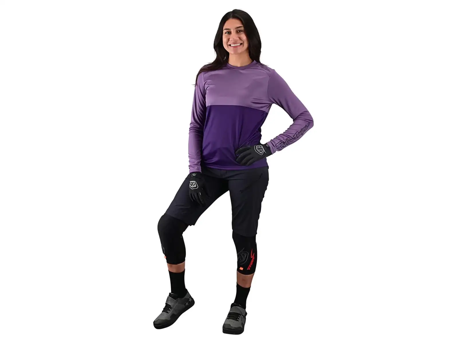 Troy Lee Designs Lilium Dámske tričko s dlhým rukávom Block Orchid/Purple Jersey
