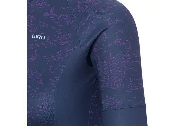 Dámske tričko Giro Chrono Sport s krátkym rukávom Midnight Blue Scree Jersey