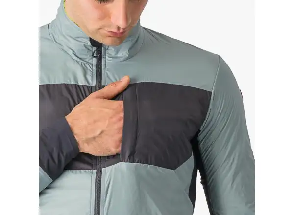 Castelli Unlimited Puffy pánska bunda Defender Green/Dark Grey