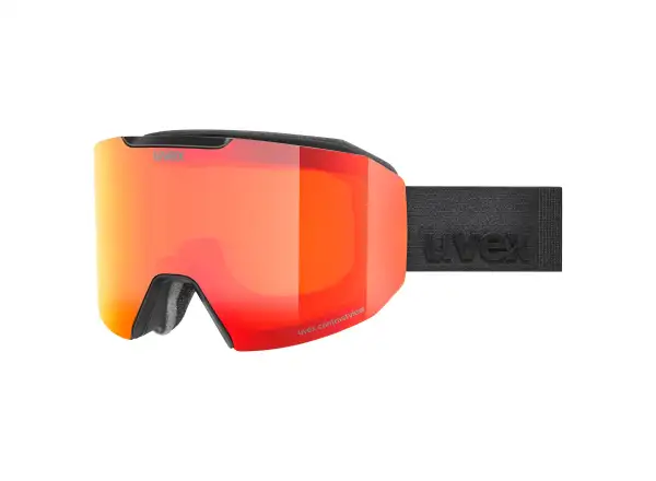 Uvex Evidnt Attract lyžiarske okuliare black matt/red-orange