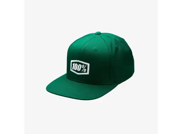 100% Icon Snapback Cap I Fit Cap Forest Green