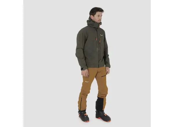 Salewa Sella 3L Powertex pánska bunda Tmavá Olivová