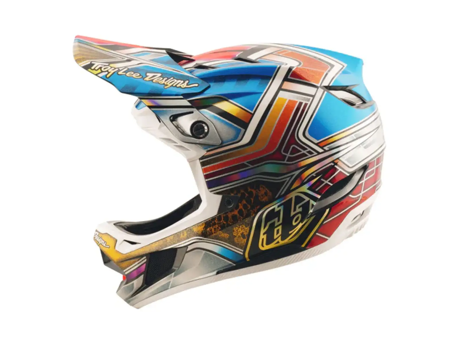 Troy Lee Designs D4 Carbon prilba Lowrider Blue