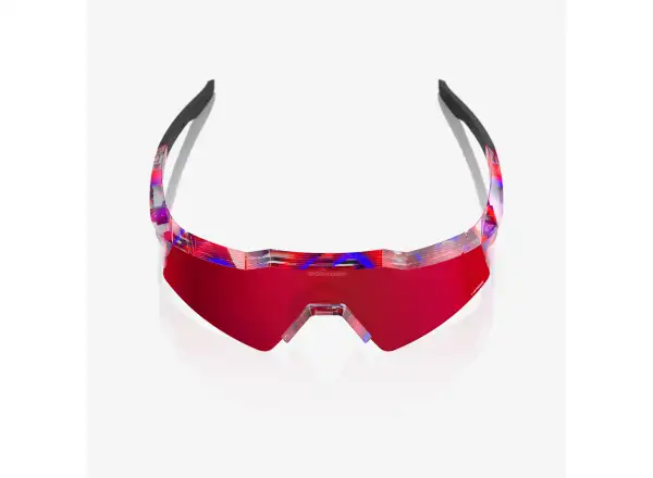 100% Speedcraft SL okuliare FDJ Gloss Translucent Red/Blue/HiPER Fire Red Mirror Lens