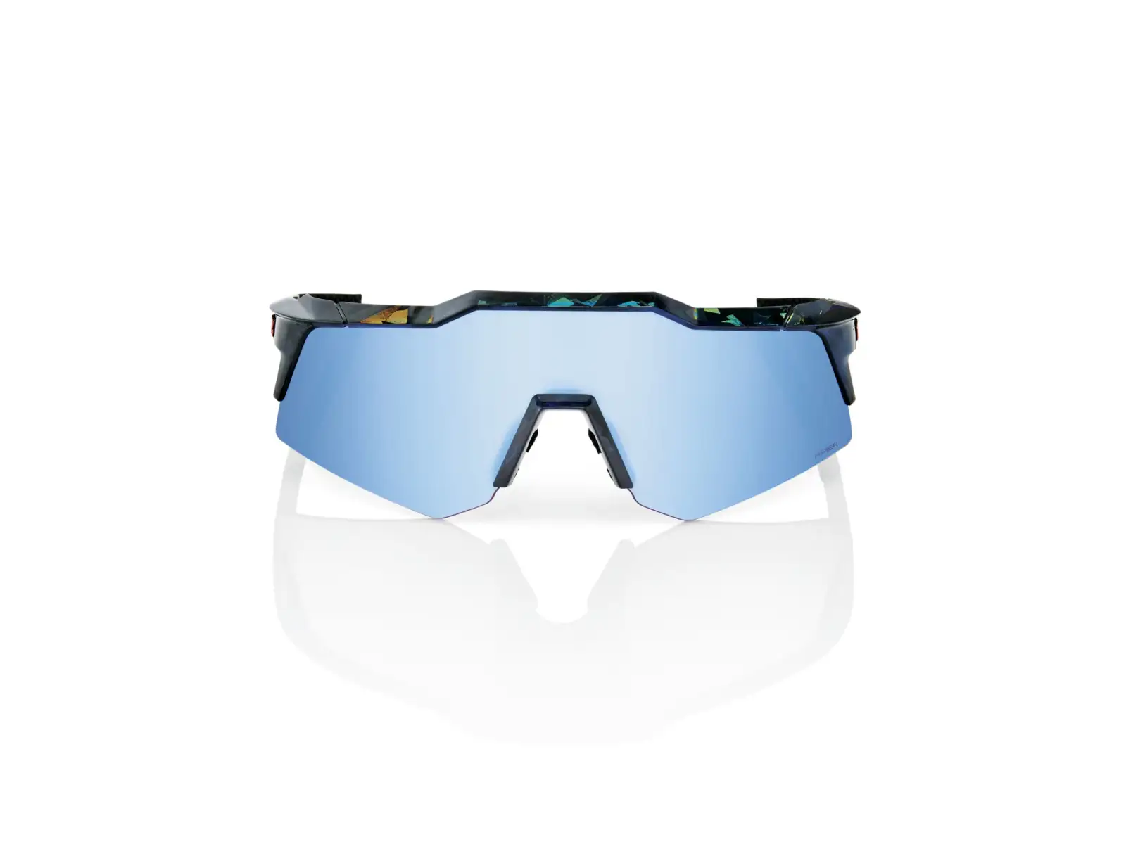 100% Speedcraft XS okuliare Black Holographic/HiPER Blue Multilayer Mirror