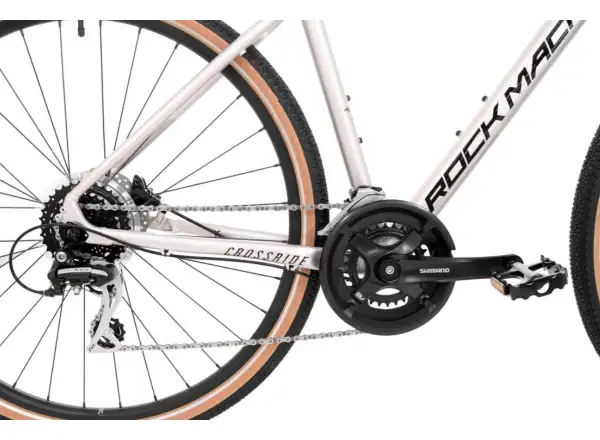Rock Machine CrossRide 300 gloss silver/black trekingový bicykel