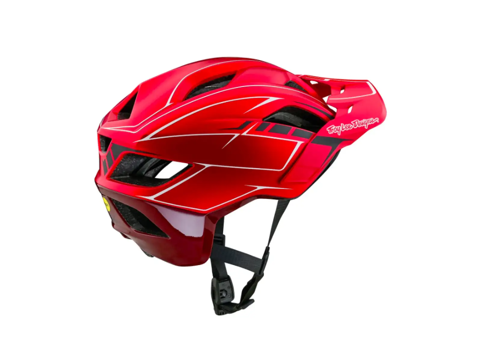 Troy Lee Designs Flowline SE Mips prilba Pinstripe Red