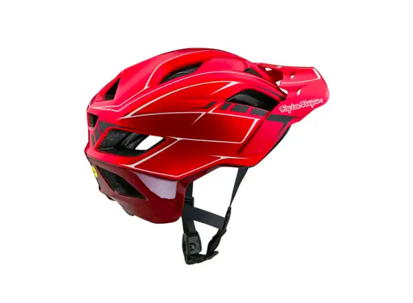 Troy Lee Designs Flowline SE Mips prilba Pinstripe Red