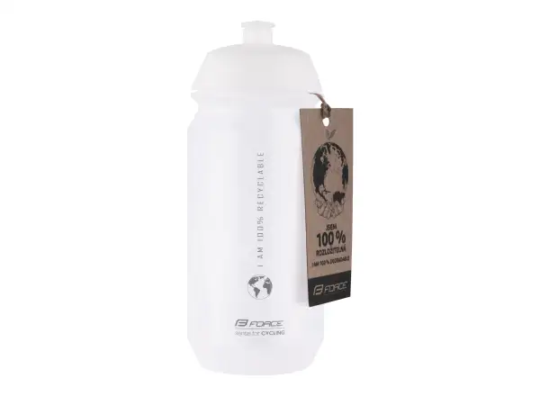 Force Bio Earth cyklistická fľaša 500 ml transparentná/sivá