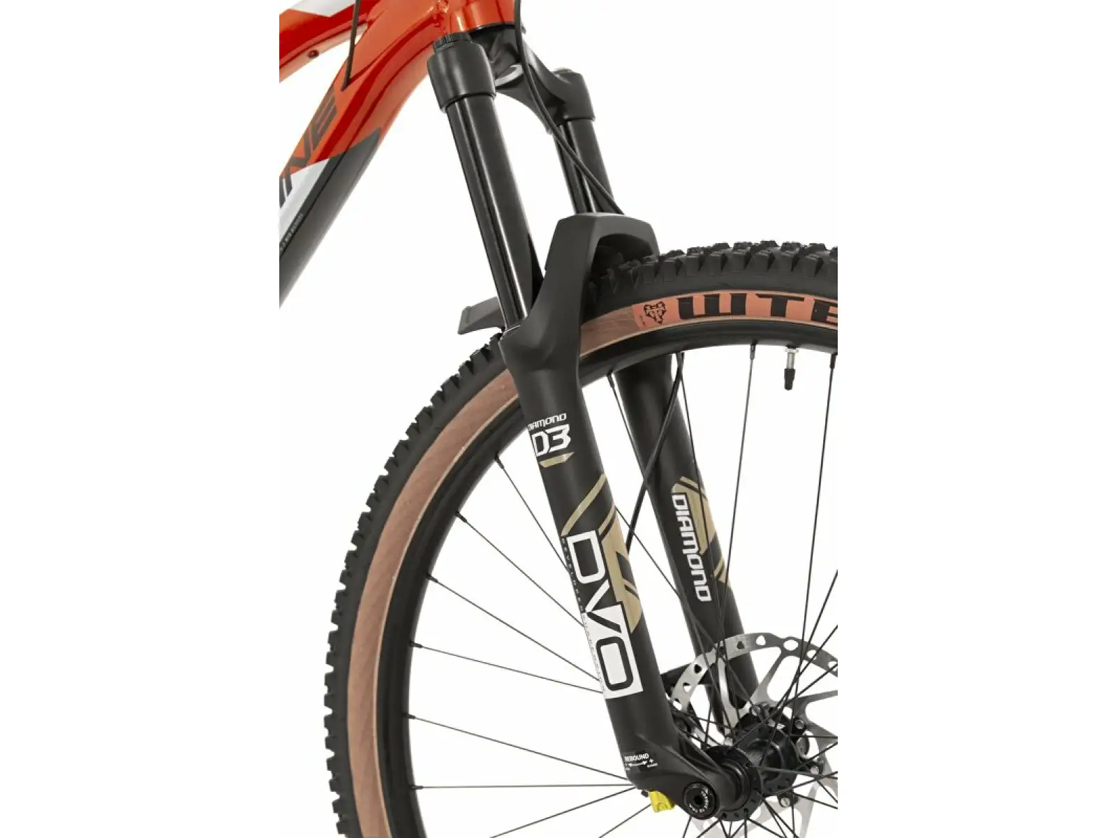 Rock Machine Blizzard TLR 70-29 oranžový/strieborný celoodpružený horský bicykel