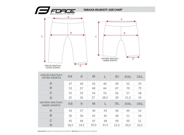 Force Blade MTB šortky s vložkou tmavo modré
